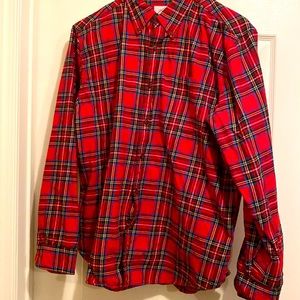 St. John’s Bay Men’s XL Large Red Plaid Flannel